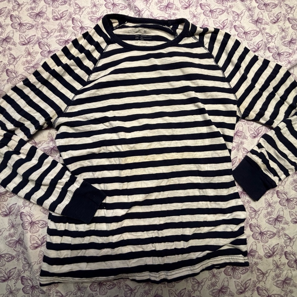 🕸️GAP Navy and White Striped Tee